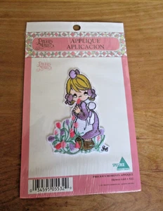 Precious Moments Patch Embroidered Iron On Applique FLOWER GIRL NEW - Picture 1 of 1
