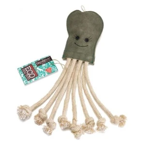 Eco Dog Toy Green & Wilds Olive the Octopus 100% Natural Jute Tough Puppy Play - Picture 1 of 12