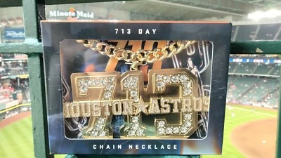 2024 Houston Astros SGA 713 Day Chain / Necklace New in Box 7/14/24 - Image 1 of 3