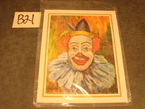 B21 VINTAGE SIGNED MICHELE CLOWN LITHO PRINT - Picture 1 of 1