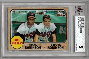 Brooks Robinson/Frank Robinson 1968 Topps Bird Belters Card #530-BVG Graded 5 EX