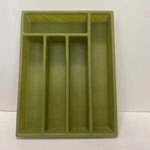 Vintage Fesco Green Cutlery Tray Drawer Organizer #8388 - Picture 1 of 6