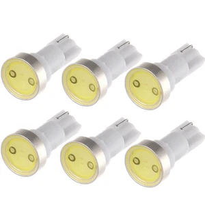 6X Super T5 Dashboard Gauge COB LED Wedge Bulb Light 6000K 58 70 73 74 85 White - Picture 1 of 7