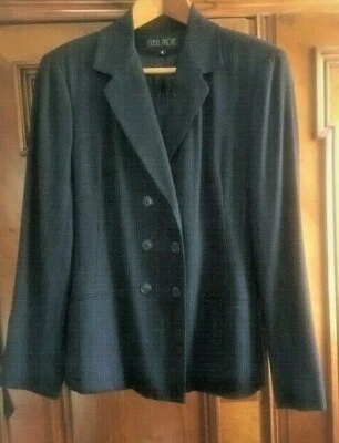 Chaqueta Isabel Ardee Rara De Colección Años 90 Azul Marino Pin Rayas Talla 6 EE. UU. Propietario Original Foto 1 de 4