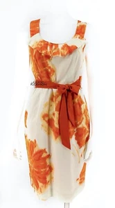 Moulinette Soeurs Anthropologie Ruffle Watercolor Floral Midi Dress Size 4 Retro - Picture 1 of 11