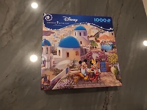 Thomas Kinkade Mickey And Minnie In Greece 1000 Puzzle New Ceaco Disney - Picture 1 of 4