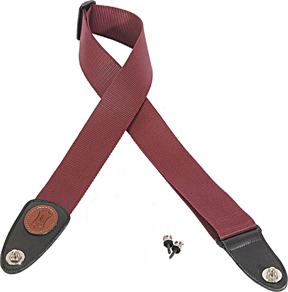 Correa de guitarra de poliéster LEVY'S MSS8SL-BRG 2" con cerraduras de correa Shaller Borgoña Foto 1 de 1