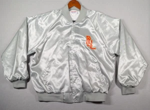 Vintage 1996 Red Rock Allstars Jacket Size XXL Grey Satin Snap Up Made In USA - Picture 1 of 9