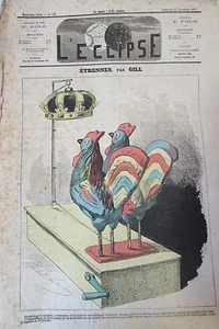 ÉTRENNES CARICATURE de GILL JOURNAL SATIRIQUE L'ECLIPSE N° 166 de 1871 - Bild 1 von 1