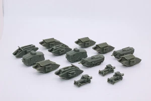 1/200 15 x 3D Printed WWI Tanks OD Green Chamond Armored Car 1914 A7V MK1 MKV b - Picture 1 of 1