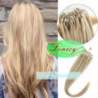 Double Silicone Micro Ring Beads Loop Tip Remy Human Hair Extensions Balayage 1g