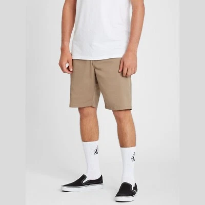 VOLCOM - Mens Frickin Modern 19" Stretch Shorts - Khaki - Beach/Summer Shorts - Image 1 of 4