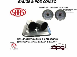 Gauge Dash Pod Gauge Package for Holden VE Omega SV6 Series 1/2 Oil Temp & Press - Picture 1 of 9
