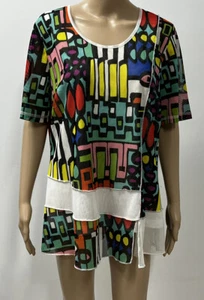 Taking Shape Womens Plus Size Muliti Coloured Pattern Top Oversized XSmall 16 - Picture 1 of 10