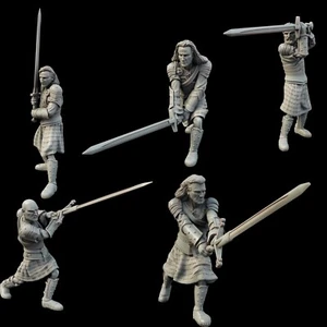 Clansmen X5 Highlander, Lossarnach etc Ideal MESBG LoTR etc 28mm 1/56 Wargames - Picture 1 of 7