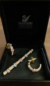 Swarovski 1990s Vintage Earrings & Brooch Set - Picture 1 of 5