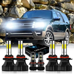 For Ford Explorer 2016-2017 2018 2019 Combo LED Headlight Fog Light Bulbs Kit - Picture 1 of 23