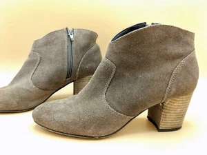 Steve Madden Harrlee Women's Leather Ankle Boots Size 9M Tan Taupe Rubber Sole - Picture 1 of 13