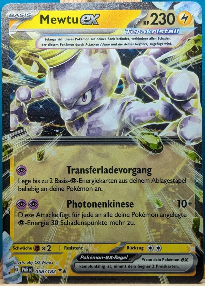 POKEMON - Paradoxrift - Mewtu EX - 058/182 - deutsch - Bild 1 von 1