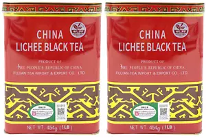 Lichee Black Tea Loose Tea 454G(1LB) X 2 TINS NO. BT910 Best Before 10/2026 - Picture 1 of 8