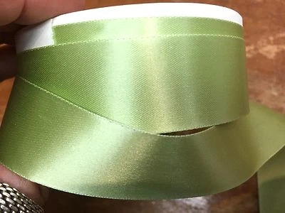 Vintage satinado doble cara 1" cinta rayón acetato 1yd hecho en Francia Foto 1 de 4