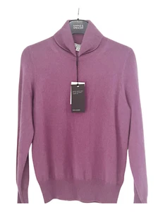 JERSEY CUELLO REDONDO CACHEMIR PURO VIOLETA AUTÓGRAFO M&S - Imagen 1 de 3