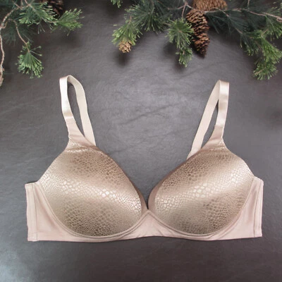 Warners Bra Size 40C Brown Padded Wireless Adjustable Clasp Back - Image 1 of 4