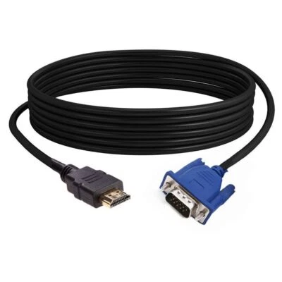 Cord Display Output HDMI-Compatible To VGA Converter Male to Male For PC HDTV - Image 1 of 4