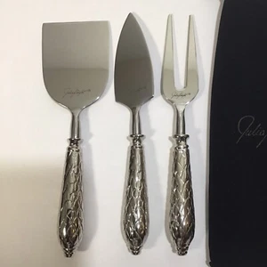 Julia Knight Florentine Silver Cheese Serving Set Of 3 New - Picture 1 of 5