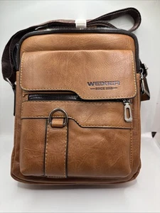 Weixier Brown Unisex Crossbody Messenger Shoulder Bag About 11x10 Inch Brown - Picture 1 of 2