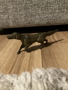 Vintage Solid Brass Dog Retriever Labrador Figurine Setter Sculpture Retro Decor - Picture 1 of 4