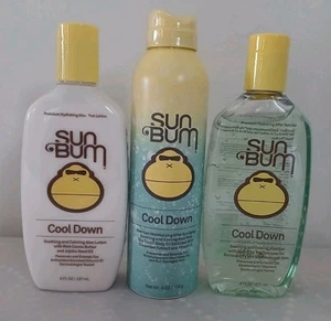 Sun Bum Cool Down After Sun Soothing Cooling Spray, Lotion & Gel Lot Extends Tan - Picture 1 of 8