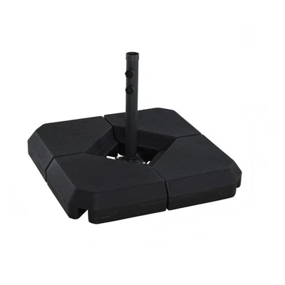 Juego de base rellenable de 4 capas para paraguas de jardín marco de acero de 31,5 pulgadas Foto 1 de 4