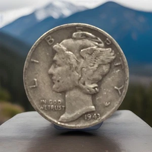 1943 - Mercury Head Silver Dime - Bild 1 von 2
