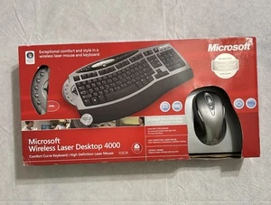NEW Microsoft Advanced Ergonomic Wireless Laser Desktop 4000 Keyboard & Mouse - Picture 1 of 9