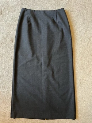 FALDA - Eddie Bauer - Gris - Elástica - Mezcla de Lana - Recta - Larga - Talla 8 Foto 1 de 4