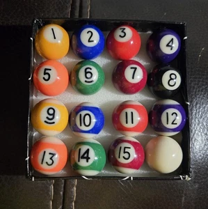 16 Stück Mini Billard Poolbälle 1 Zoll klein Pool Ball Set Komplettset Billardtisch - Bild 1 von 3