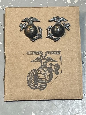 WWII USMC Collar EGAs For Uniform Jacket. See Photos. Free Shipping. - Image 1 of 2