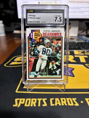 1979 Topps Steve Largent NFL Seattle Seahawks CSG 7.5 - Image 1 of 3