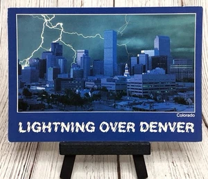 Lightning Over Denver CO Colorado Storm Postcard - Picture 1 of 4