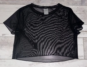 Wild Fable Short Sleeve Shirt size M medium - Black - Sheer - NEW    B - Picture 1 of 7