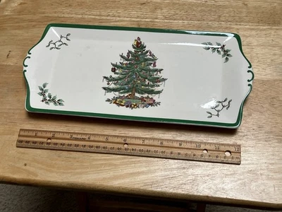 Spode Christmas Tree England Tray 13" x 6" rectangle - Image 1 of 4