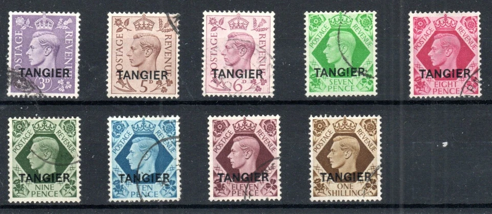 Marruecos Agencias - Tánger 1949 GB valores opcionales 3d a 1s SG 263-72 Foto 1 de 1