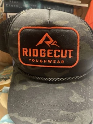 Ridgecut Toughwear Snapback Trucker Hat Brown OS Adjustable Mesh Proflex OC - Image 1 of 2