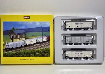 BRAWA 2040 Refrigerated Wagon 3 Pack Interfrigo DB FS NS - HO Scale - Image 1 of 4