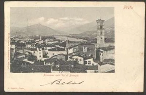 Postal Italia Prato Val Di Bisenzio vista panorámica 1900 - Imagen 1 de 2
