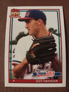 1991 Jeff Granger Topps Traded Tiffany #49T tarjeta de novato radiocontrol equipo de EE. UU. - Imagen 1 de 2