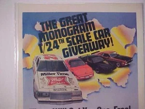 NASCAR GRAND NATIONAL STOCK RACE CAR PLASTIC MODEL KIT TOY AD~ VINTAGE ORIG 1983 - Picture 1 of 3