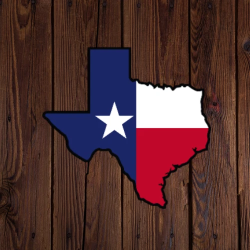 BUMBLEBEE APPAREL Texas sticker vinyl decal state outline lonestar state America Gods country