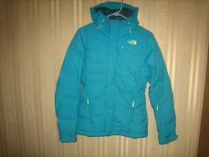 womens north face hooded 550 goose down winter jacket xs/tp - Picture 1 of 5
